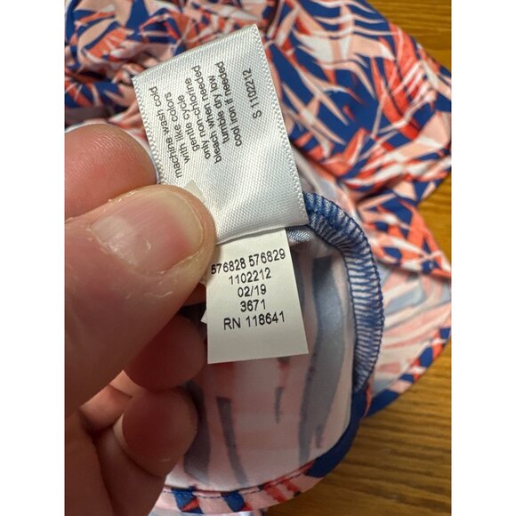 Lane Bryant Womens Tropical Palm Print Ruffle Neck Short Sleeve Top Size 18/20 - Picture 8 of 9